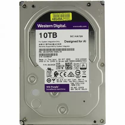 Жесткий диск Western Digital 10 ТБ WD102PURX HDD (классические), 10 ТБ, 3.5 дюйма, SATA