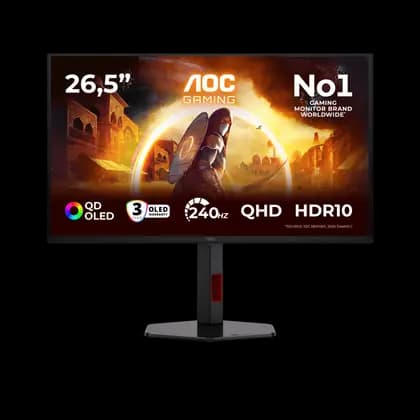 Монитор AOC Q27G4ZDR [26.5", OLED, 2560x1440, 240 Гц, 0,3 мс, HDMI x2, DisplayPort]