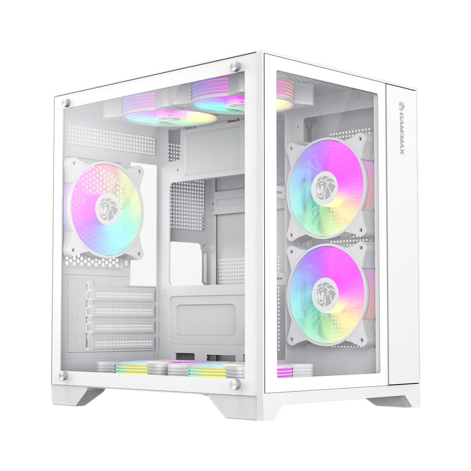 Компьютерный корпус Gamemax Infinity Mini 7 ARGB Fans + Controller White без Б/П
