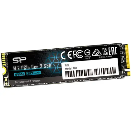 Жесткий диск Silicon Power A60 SP512GBP34A60M28 SSD (твердотельные), 512 ГБ, M.2, PCIe