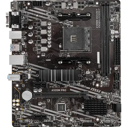Материнская плата MSI A520M PRO Micro-ATX, AMD AM4