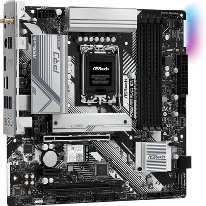 Материнская плата ASRock B760M Pro RS/D4 WiFi 90-MXBKZ0-A0UAYZ Micro-ATX, LGA 1700