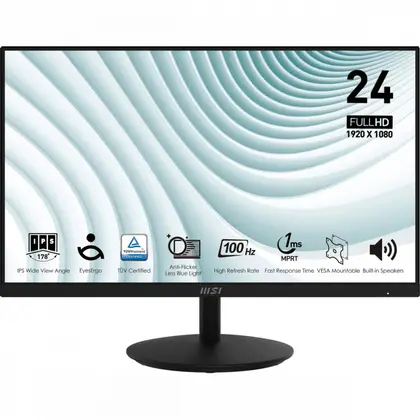 Монитор MSI Pro MP242A 9S6-3PA1CT-205 23.8 ", IPS, Full HD 1920x1080 (16:9), 75 Гц