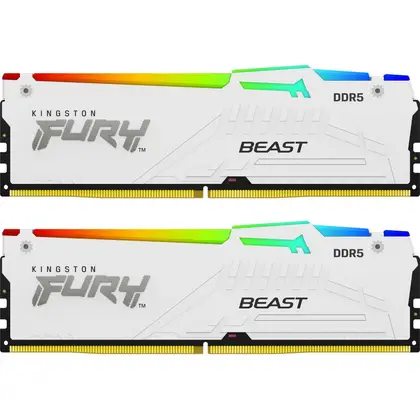 ОЗУ Kingston Fury Beast RGB White KF556C36BWEAK2-32 DIMM, DDR5, 32 Гб, 5600 МГц