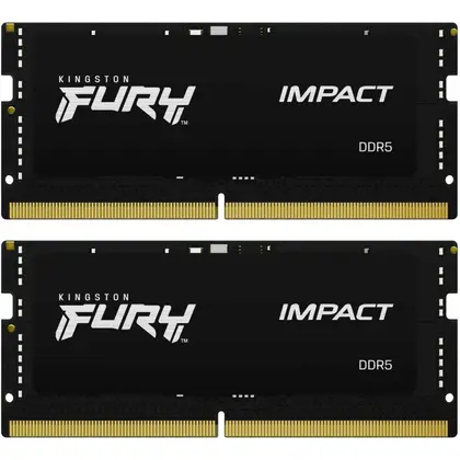 ОЗУ Kingston Fury Impact KF560S38IBK2-32 SO-DIMM, DDR5, 32 Гб (2 х 16 Гб), 6000 МГц