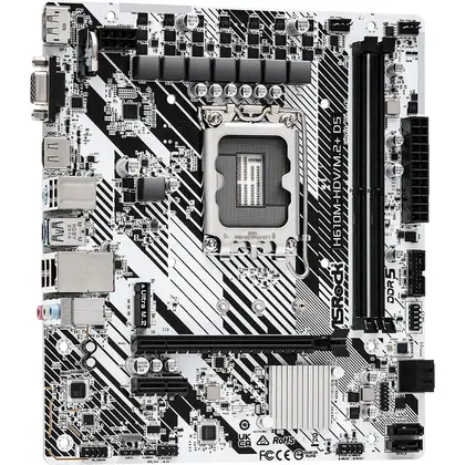 Материнская плата ASRock H610M-HDV/M.2+ D5 90-MXBM50-A0UAYZ Micro-ATX, LGA 1700