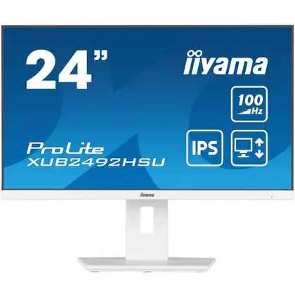 Монитор IIYAMA ProLite XUB2492HSU-W6 23.8 ", IPS, Full HD 1920x1080 (16:9), 100 Гц