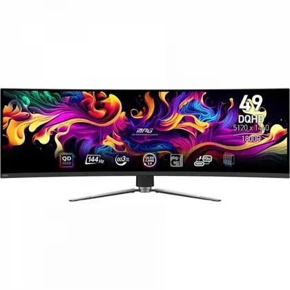 Монитор MSI MPG 491CQP 9S6-3FA84T-010 49 ", QD-OLED, Dual Quad HD 5120x1440 (32:9), 144 Гц