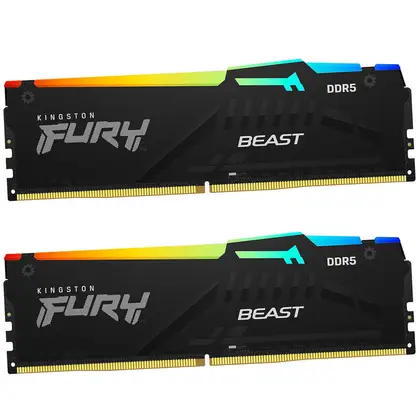 ОЗУ Kingston Fury Beast RGB KF564C32BBEAK2-64 DIMM, DDR5, 64 Гб (2 х 32 Гб), 6400 МГц