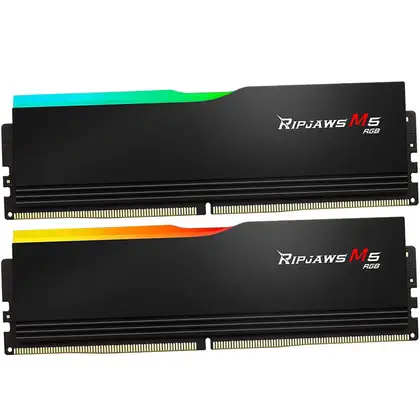 ОЗУ G.Skill RipJaws M5 RGB F5-6000J3238G32GX2-RM5RK DIMM, DDR5, 64 Гб (2 х 32 Гб), 6000 МГц