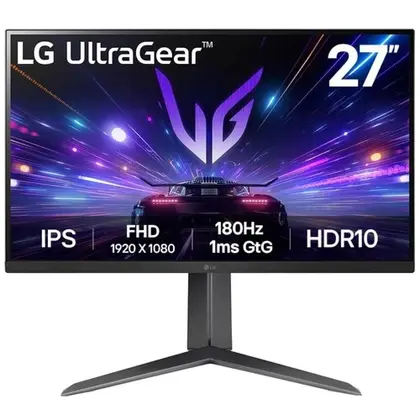 Монитор LG 27GS65F-B 27 ", IPS, Full HD 1920x1080 (16:9), 180 Гц