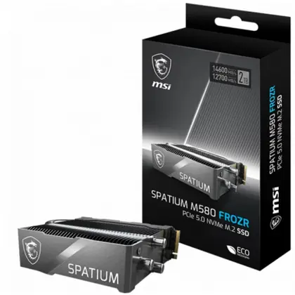 Жесткий диск MSI SPATIUM M580 PCIE 5.0 NVME M.2 2TB FROZR SSD (твердотельные), 2 ТБ, M.2, PCIe