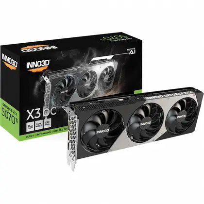Видеокарта Inno3D GeForce RTX 5070 Ti INNO3D X3 OC N507T3-16D7X-176068N 16 ГБ