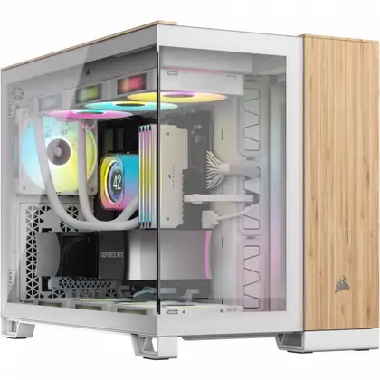 Корпус Corsair 2500X White - Bamboo Wood CC-9011288-WW Mid-Tower