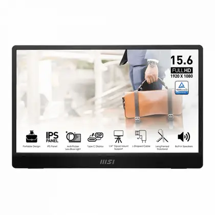 Монитор MSI PRO MP161 E2 15.6 ", IPS, Full HD 1920x1080 (16:9), 60 Гц