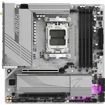 Материнская плата Gigabyte B650M A ELITE AX ICE 1.1 Mini-ATX, AMD AM5