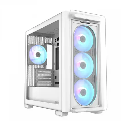 Корпус Asus A23 Plus TG ARGB White A23 PLUS TG ARGB WHITE Mini-Tower