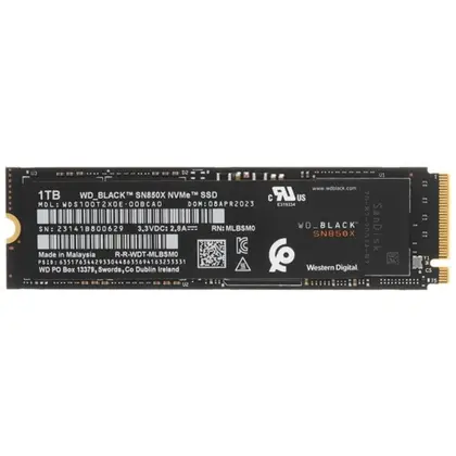 Жесткий диск Western Digital Black SN850X WDS100T2X0E-00BCA0 SSD (твердотельные), 1 ТБ, M.2, PCIe