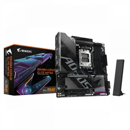 Материнская плата Gigabyte B840M AORUS ELITE WIFI6E (REV.1.0) Micro-ATX, AMD AM5