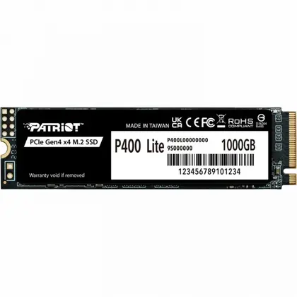 Жесткий диск Patriot P400 Lite P400LP1KGM28H SSD (твердотельные), 1 ТБ, M.2, PCIe