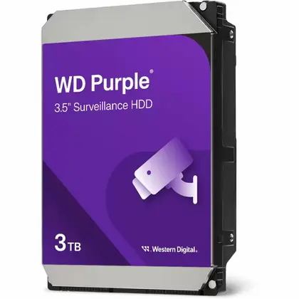 Жесткий диск Western Digital Purple WD34PURZ HDD (классические), 3 ТБ, 3.5 дюйма, SATA