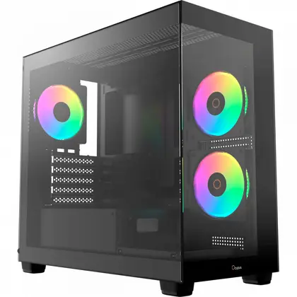Корпус Ocypus Gamma C52 ARGB Black Gamma-C52-BKD300XX-GL Mini-Tower