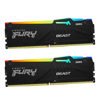 Оперативная память 64 Gb (2x32Gb) DDR5 5600MHz Kingston Fury Beast RGB EXPO KF556C36BBEAK2-64