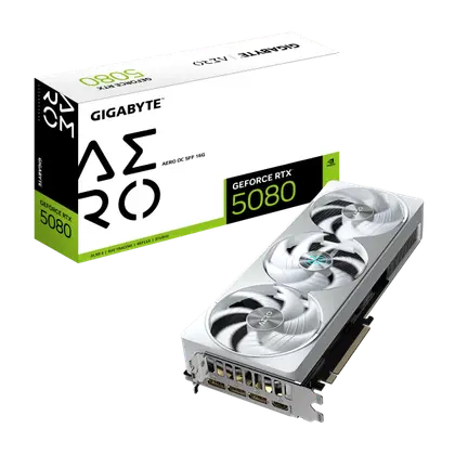 Видеокарта Gigabyte GeForce RTX 5080 Aero OC SFF 16G (GV-N5080AERO OC-16GD)