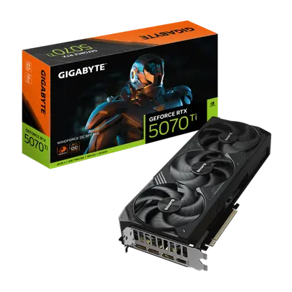 Видеокарта Gigabyte GeForce RTX 5070 Ti WindForce OC SFF 16G (GV-N507TWF3OC-16GD)