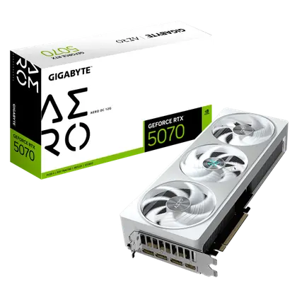 Видеокарта Gigabyte GeForce RTX 5070 Aero OC 12G (GV-N5070AERO OC-12GD)