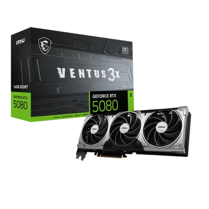 Видеокарта MSI GeForce RTX 5080 Ventus 3X OC 16G (RTX 5080 16G Ventus 3X OC)