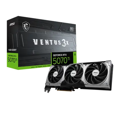 Видеокарта MSI GeForce RTX 5070 Ti Ventus 3X OC 16G (RTX 5070 Ti 16G Ventus 3X OC)