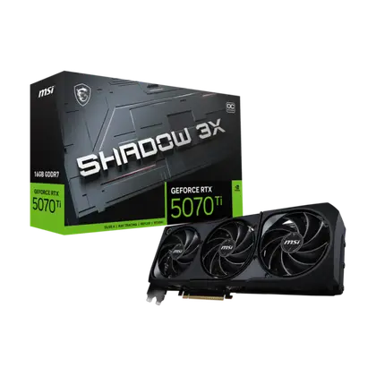 Видеокарта MSI GeForce RTX 5070 Ti Shadow 3X OC 16G (RTX 5070 Ti 16G Shadow 3X OC)