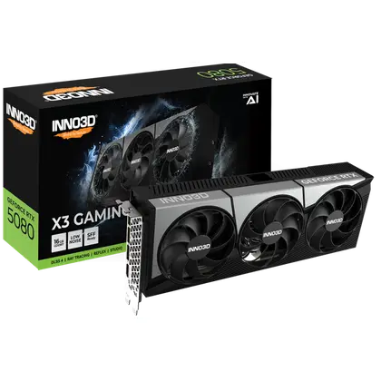Видеокарта Inno3D RTX 5080 X3 Gaming OC 16G (G50803-16D7X-17603930)