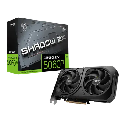 Видеокарта MSI GeForce RTX 5060 Ti Shadow 2X OC Plus 8GB (RTX 5060 Ti 8G Shadow 2X OC Plus)