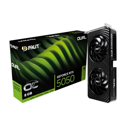 Видеокарта Palit GeForce RTX 5050 Dual OC 8GB (NE65050S19P1-GB2070D)