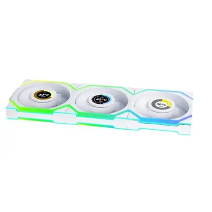 Вентилятор для корпуса Lian Li UNI FAN SL Wireless LCD White (G99.12SLLCD1W3W.00)