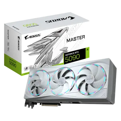 Видеокарта Gigabyte GeForce RTX 5090 Aorus Master Ice 32GB (GV-N5090AORUSM ICE-32GD)