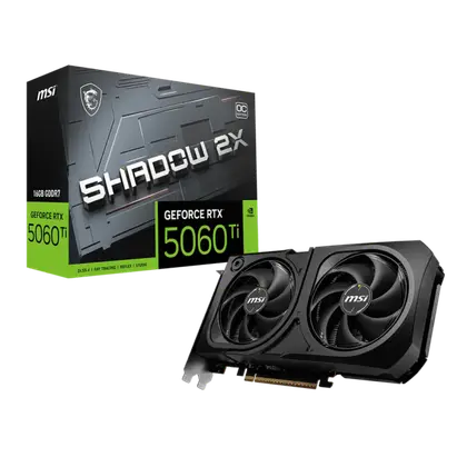 Видеокарта MSI GeForce RTX 5060 Ti 16G Shadow 2X OC Plus