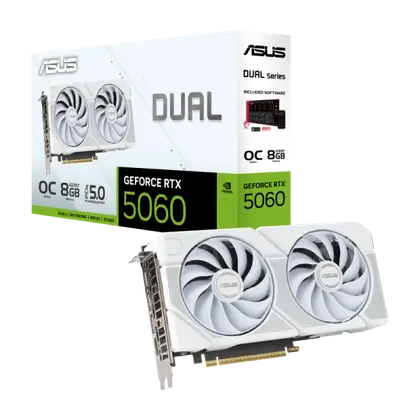 Видеокарта Asus GeForce Dual RTX 5060 OC 8G (Dual-RTX5060-O8G-White)