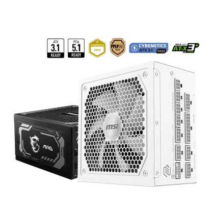 Блок питания MSI MAG A1000GL PCIE5 White 1000W