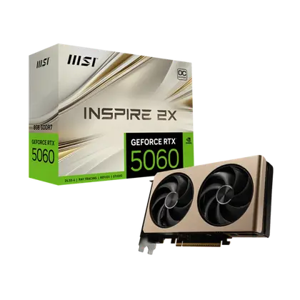 Видеокарта MSI GeForce RTX 5060 Inspire 2X OC 8G (RTX 5060 8G Inspire 2X OC)
