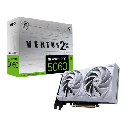 Видеокарта MSI GeForce RTX 5060 Ventus 2X OC 8G (RTX 5060 8G Ventus 2X OC White)