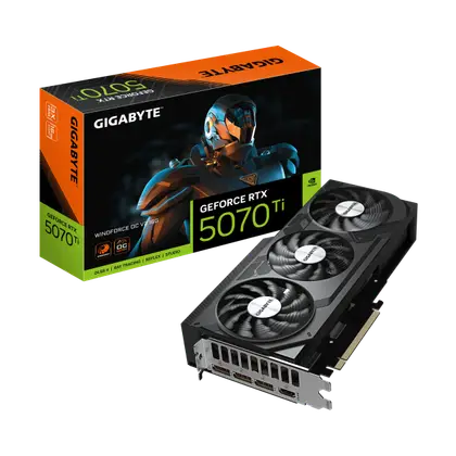 Видеокарта Gigabyte GeForce RTX 5070 Ti WindForce OC V2 16G (GV-N507TWF3OCV2-16GD)