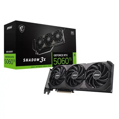 Видеокарта MSI GeForce RTX 5060 Ti Shadow 3X OC Classic 8 Gb (RTX 5060 Ti 8G Shadow 3X OC Classic)