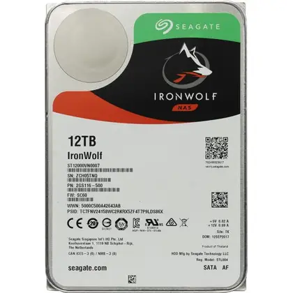 Жесткий диск HDD 12 Tb Seagate IronWolf ST12000VN0008