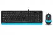 Клавиатура+мышь A4Tech Fstyler F1010 (F1010-BLUE) [мембранная, проводная, синяя]