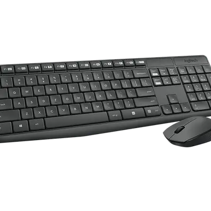 Клавиатура+мышь Logitech MK235 (920-007948) [мембранная, беспроводная, серая]