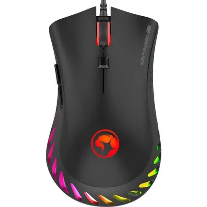 Мышь Marvo G985 RGB [проводная, светодиодная, 10000 DPI, подсветка, черная]