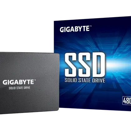 Твердотельный накопитель GIGABYTE SSD 480GB (GP-GSTFS31480GNTD) [480 ГБ, 2.5" SATA III, чтение: 550 МБ/с, запись: 480 МБ/с, 3D V-NAND]